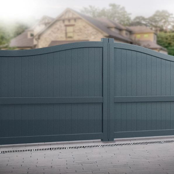 The Abbey Driveway Gate - Aluminium Double Swing Gate