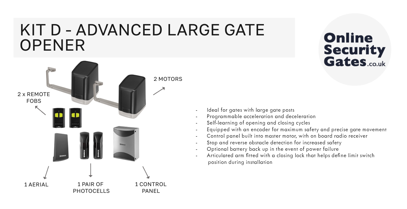 Kit D: Advanced Large Gate Opener 24v