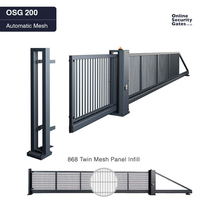 OSG 200 Automatic Mesh 8m to 12m - Commercial & Industrial Sliding Gate