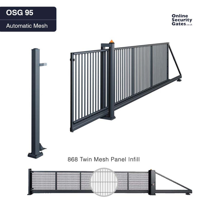 OSG 95 Automatic Mesh 3.5m to 7m - Commercial & Industrial Sliding Gate