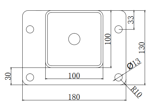 Aluminium Flanged Post (includes post cap)